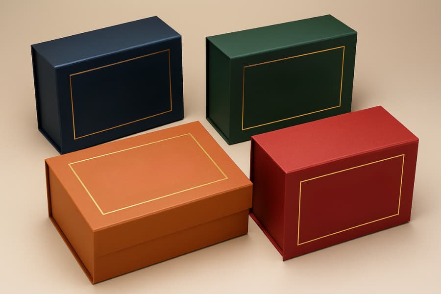 Ảnh: hộp quà nắp nam châm nhiều màu